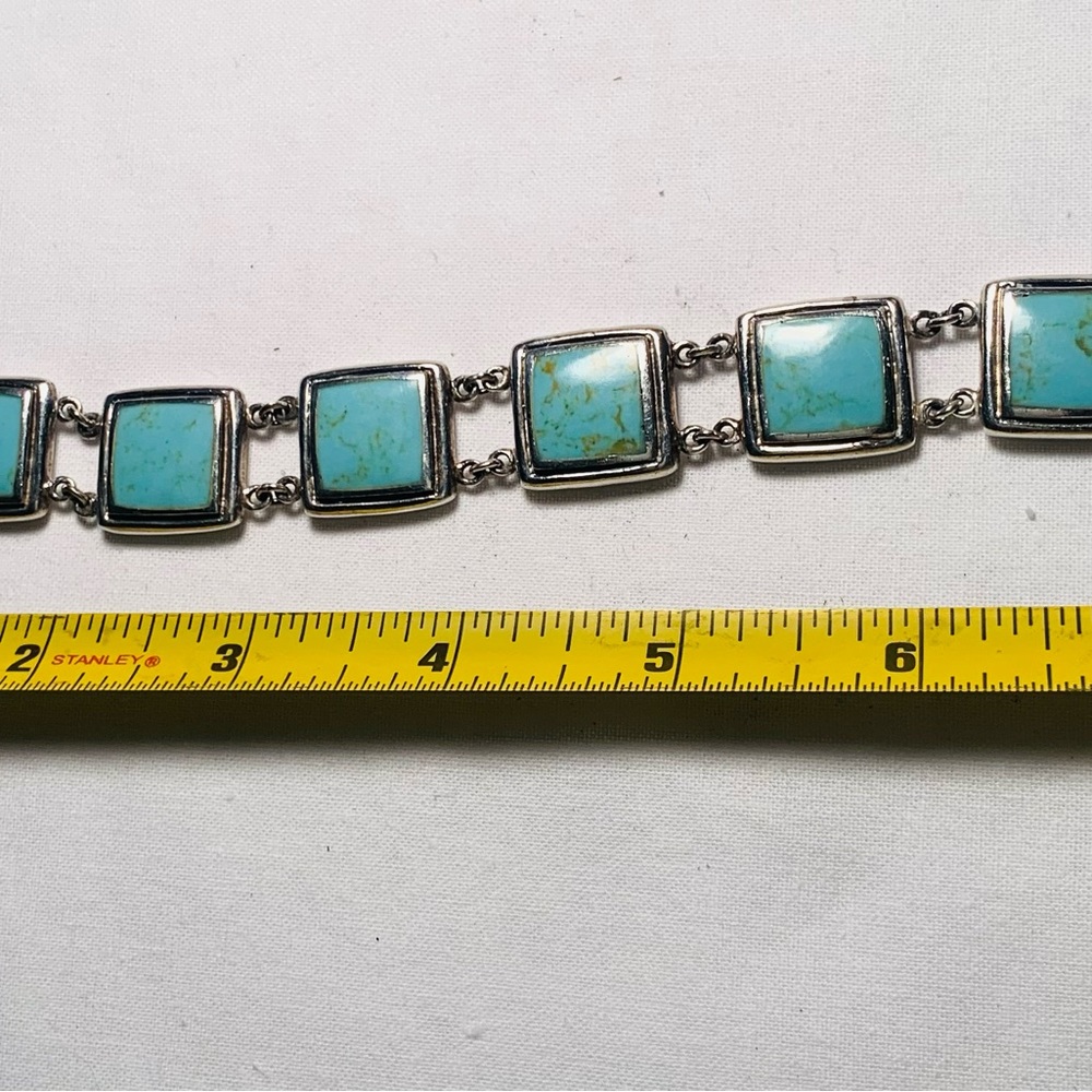 Turquoise & sterling Southwest bracelet from ParkCity. 7.5” Mother's Day gift! - Picture 7 of 8